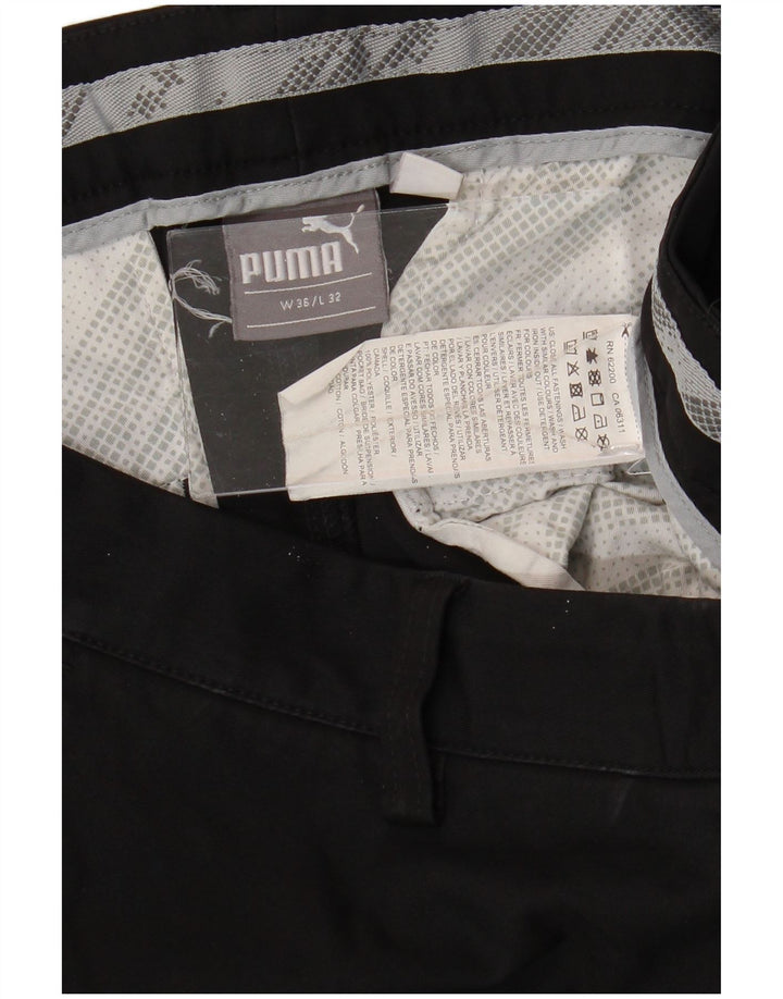 Мужские брюки-чиносы PUMA Slim W36 L32, черные, полиэстер