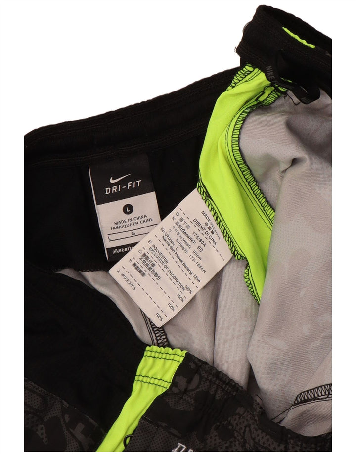 Мужские спортивные шорты Nike Dri Fit, большие черные, полиэстер