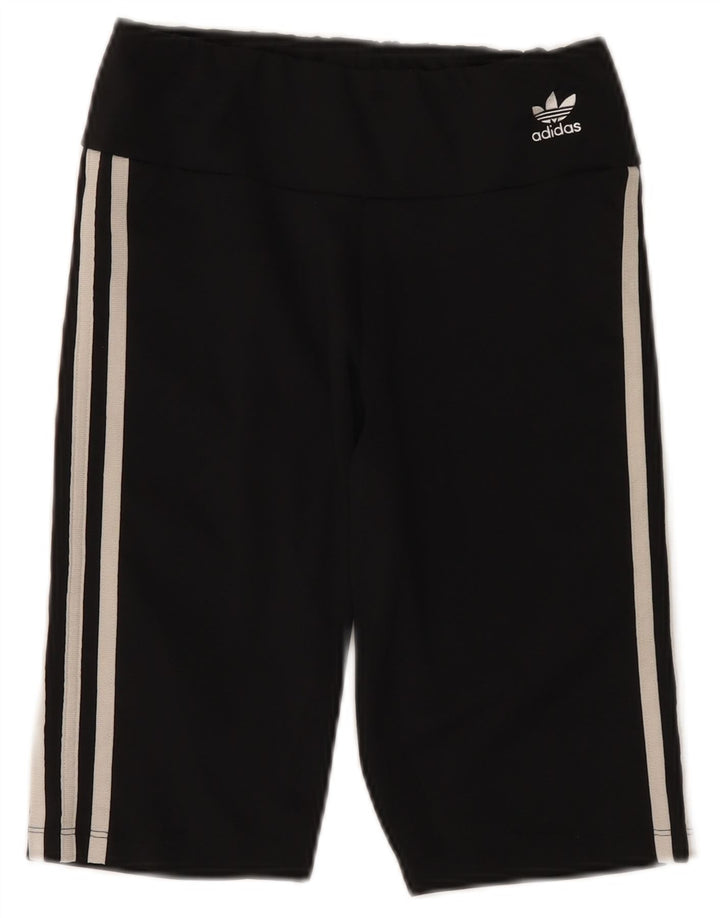 Женские спортивные шорты Adidas UK 10, маленькие черные из полиэстера