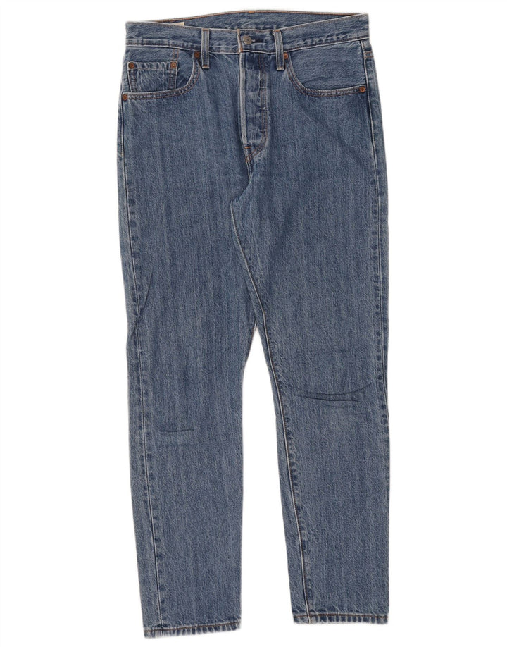 Мужские прямые джинсы Levi's 501 W28 L28 синие, хлопок