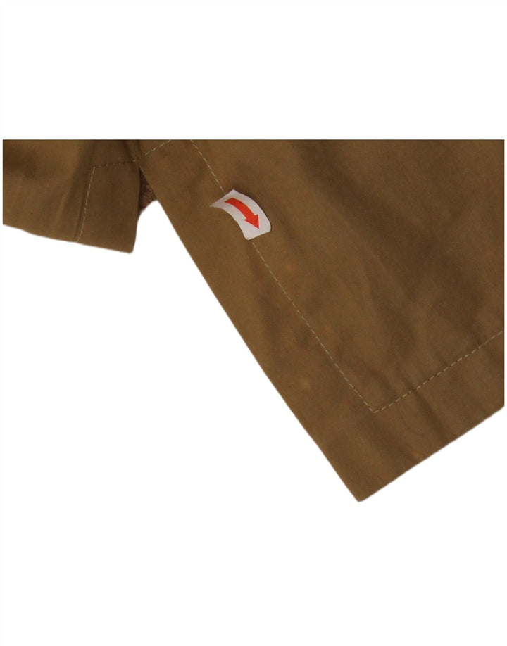 ВИНТАЖНЫЙ женский пиджак с капюшоном на 4 пуговицах, размер 6, 2XS, коричневый хлопок