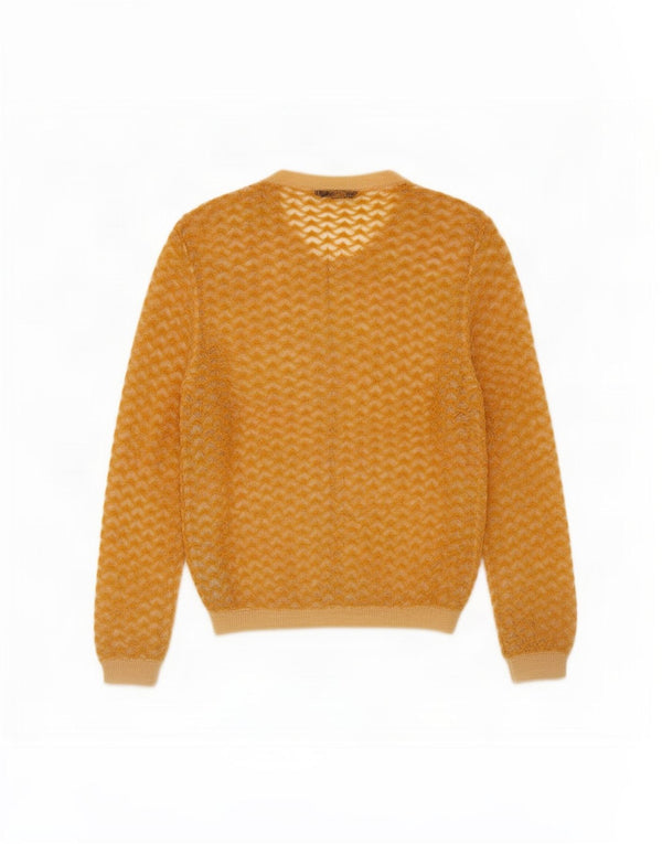 Женский кардиган Zara UK 12, нейлон среднего желтого цвета