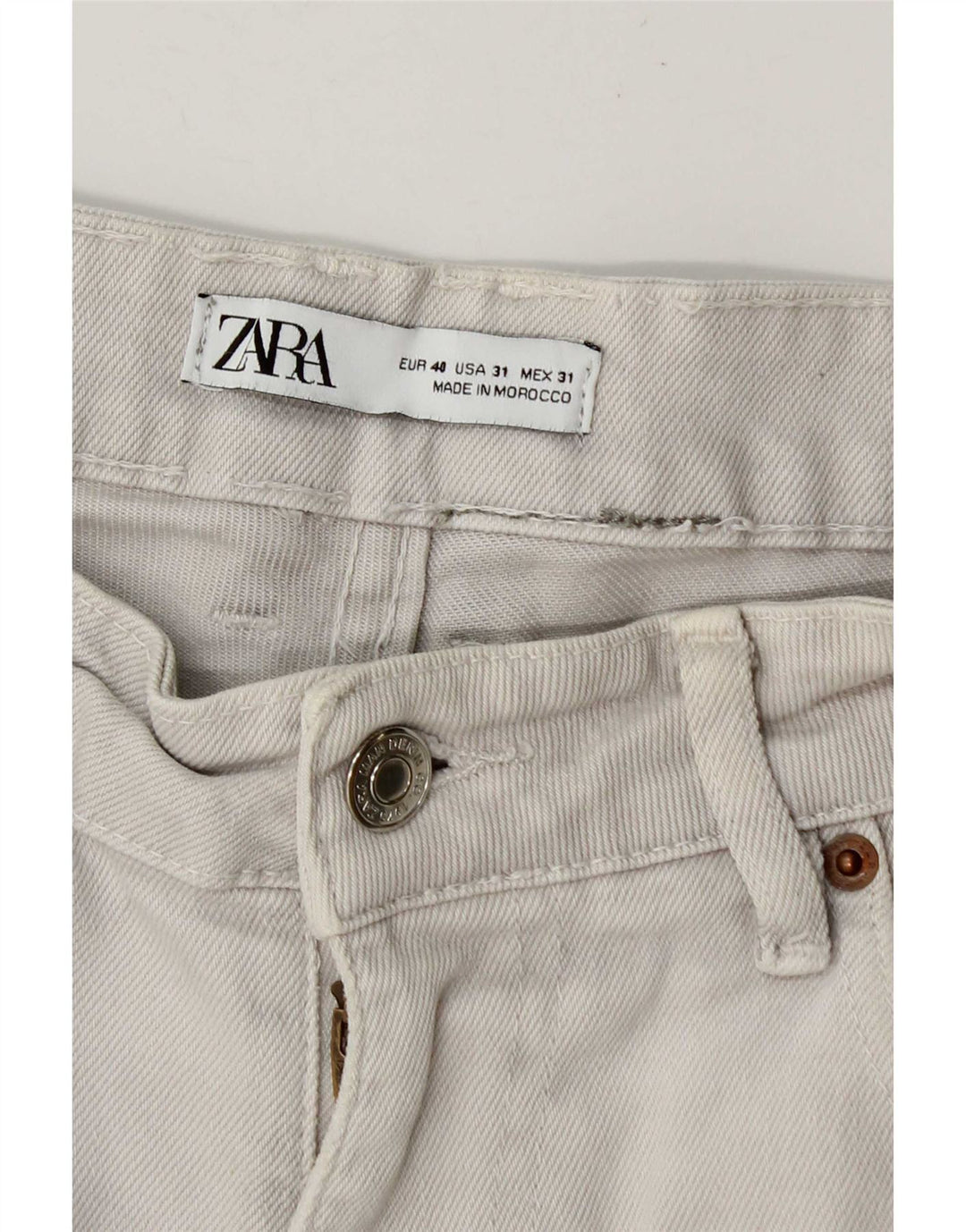 Мужские джинсовые шорты Zara EU 40 Medium W30 Бежевые, хлопок
