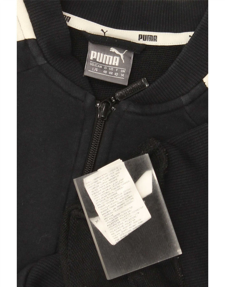 Женский спортивный костюм Puma UK 14, средний черный, хлопок с цветными блоками