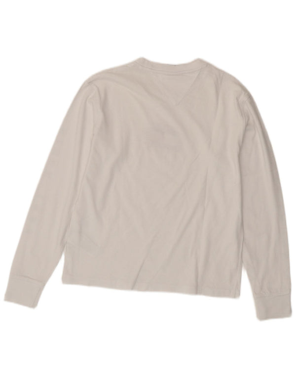 TOMMY HILFIGER Женская футболка с рисунком Top UK 10, маленький размер, белый хлопок