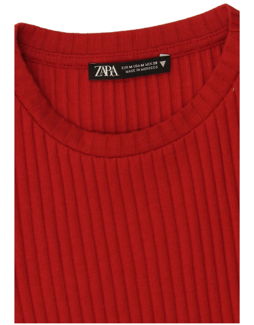 Женское трикотажное облегающее платье Zara UK 12, средний красный