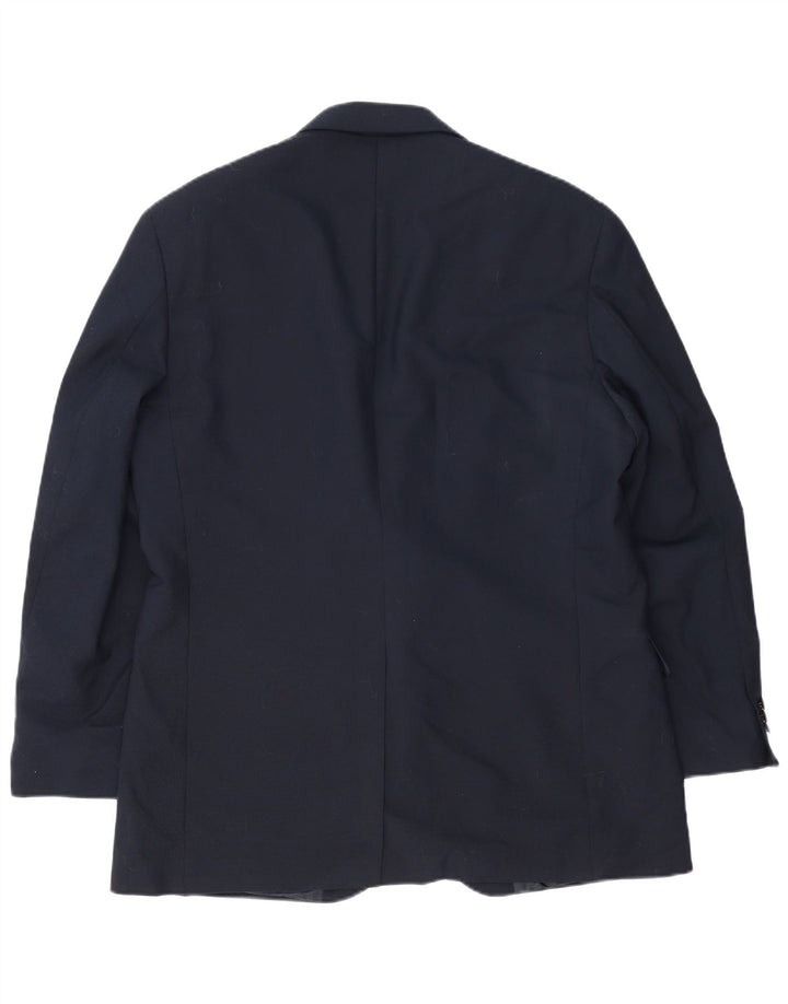 Мужской удлиненный пиджак Dockers на 2 пуговицах, Великобритания 44, 2XL, темно-синий, шерстяной