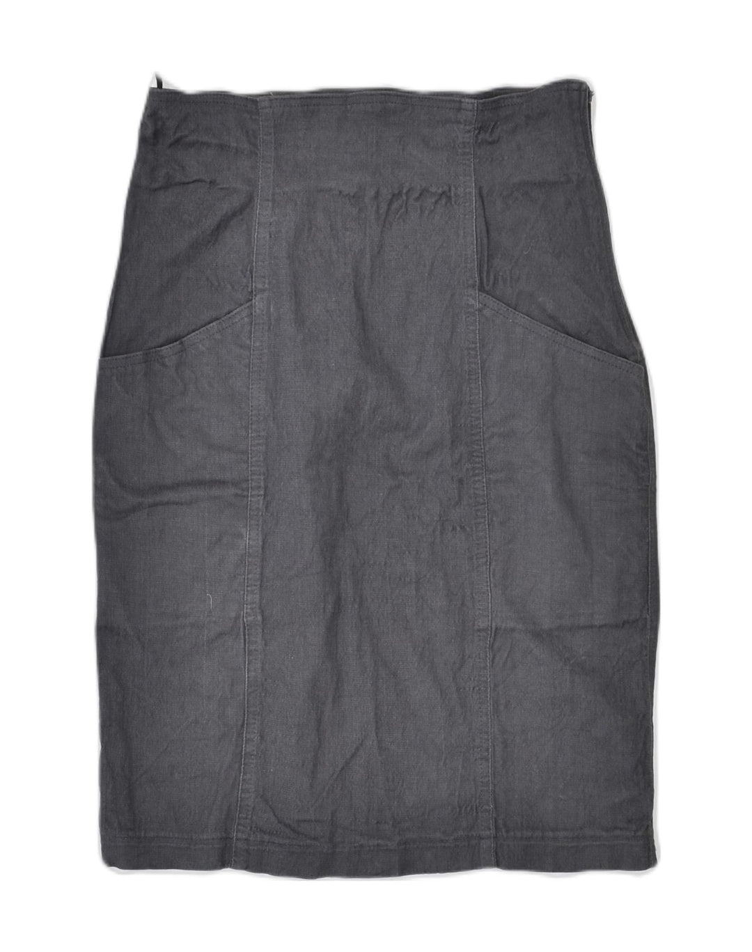 KRIZIA JEANS Womens Denim Pencil Skirt UK 14 Large W30 Grey Viscose | Vintage | Thrift | Second-Hand | Used Clothing | Messina Hembry 