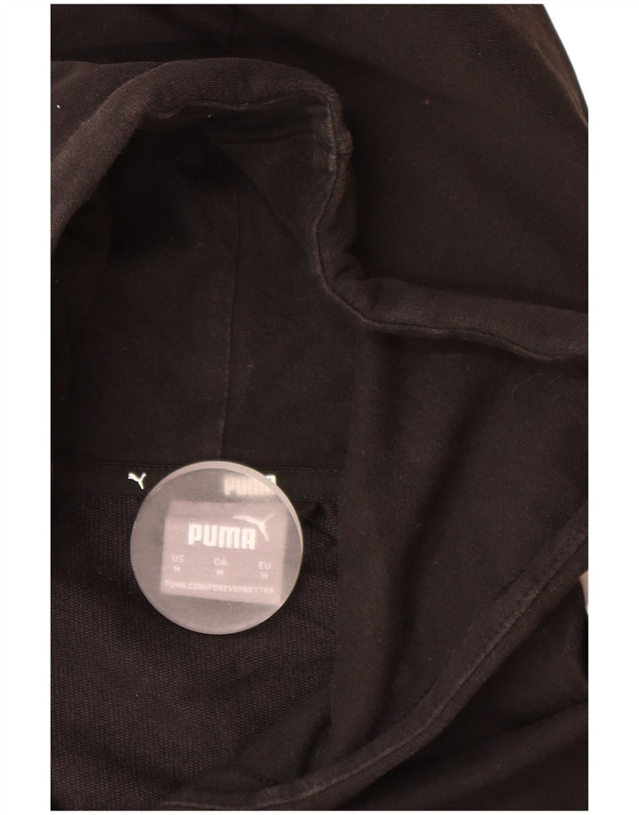 PUMA Мужской свитер с капюшоном и молнией с графическим рисунком, средний черный, хлопок с цветными блоками