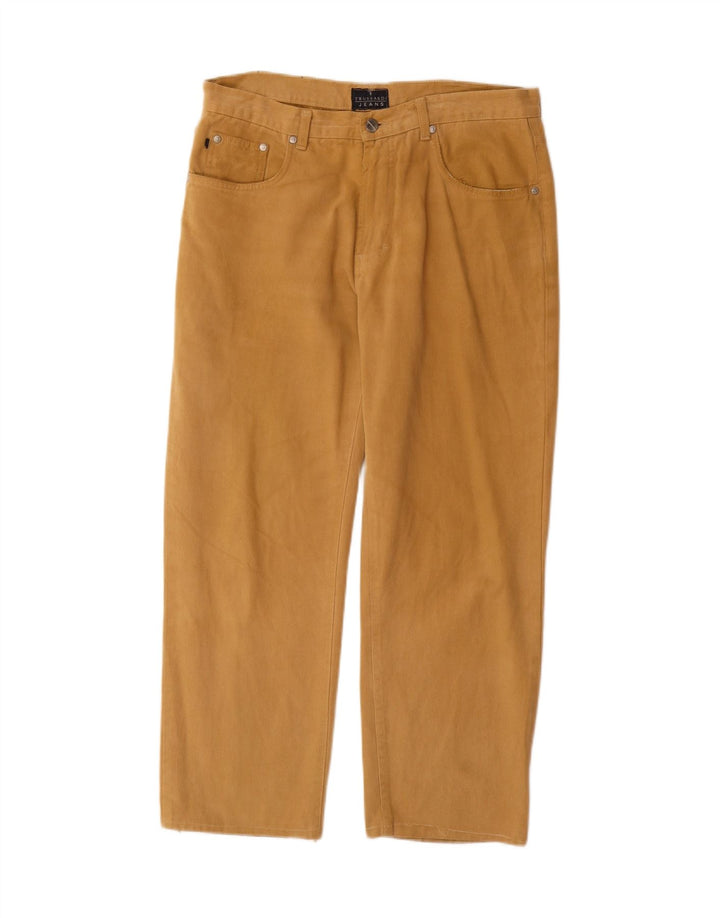 TRUSSARDI Mens Straight Jeans W32 L27  Beige Cotton