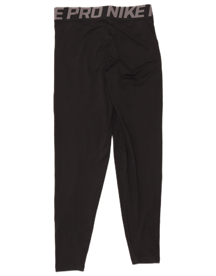 Женские леггинсы с рисунком NIKE Dri Fit UK 10, маленькие черные полиэстер