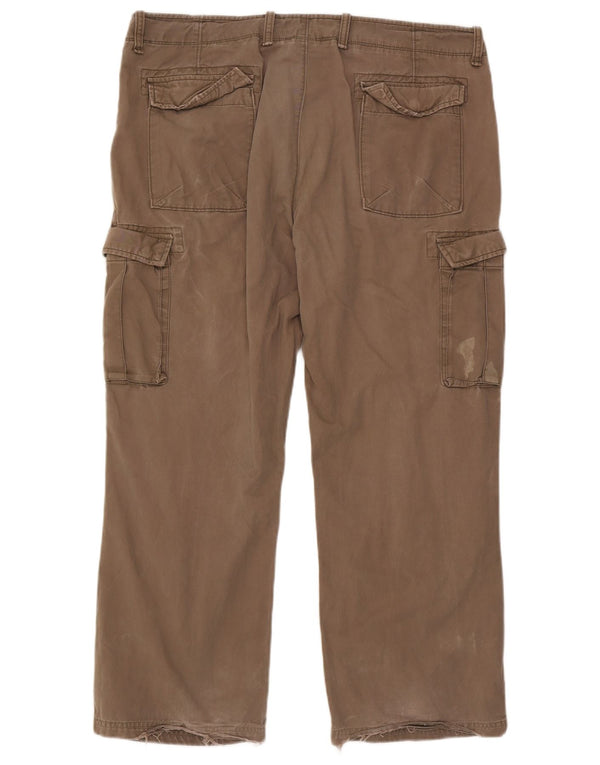 Мужские прямые брюки карго Gap W40 L28, коричневые, хлопковые