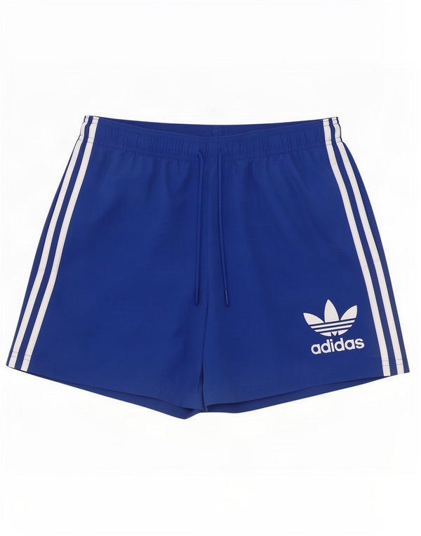 Мужские спортивные шорты Adidas среднего синего цвета из полиэстера