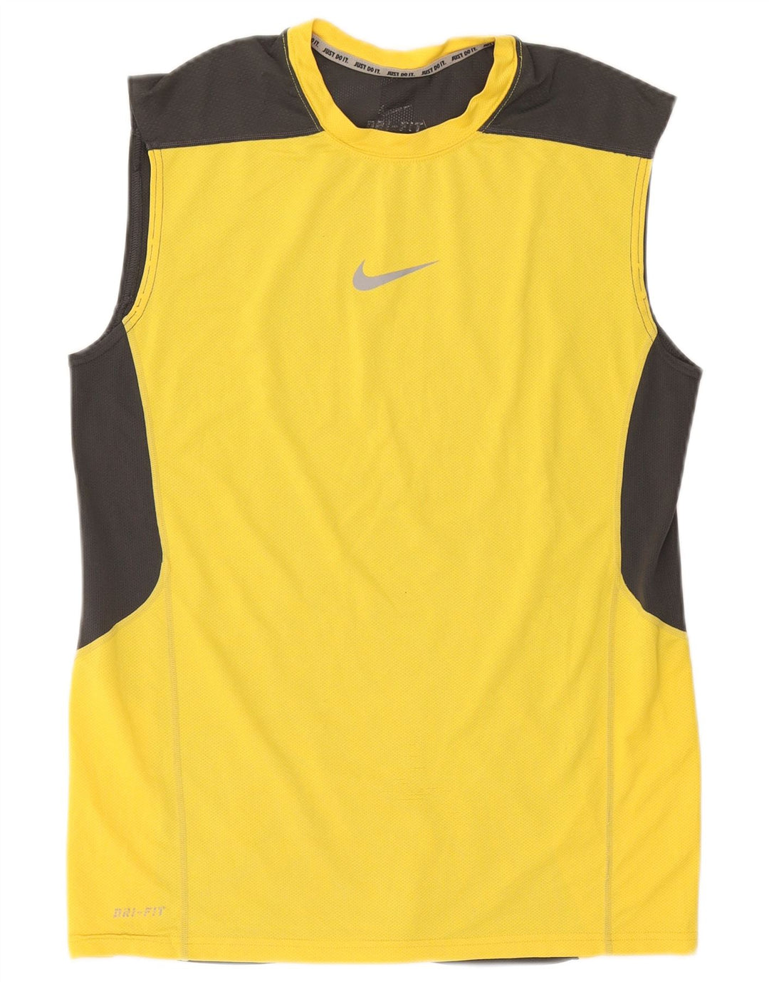 Мужской жилет Nike Dri Fit, маленький желтый полиэстер с цветными блоками