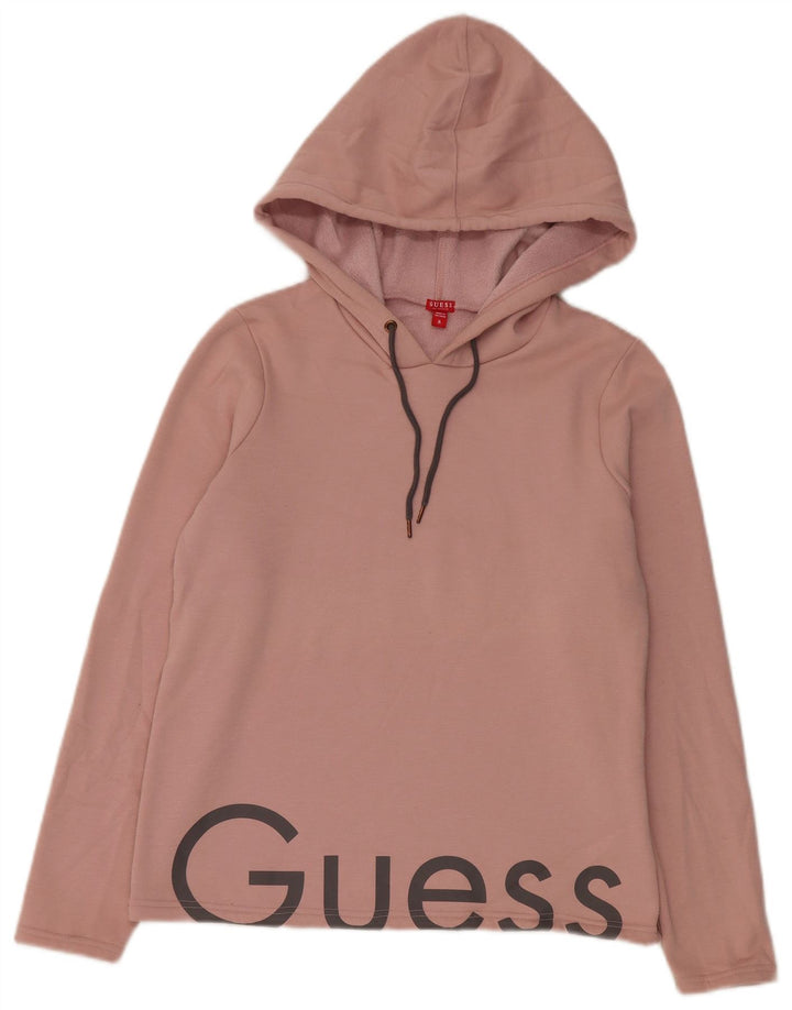 Женский джемпер с капюшоном Guess UK 14, средний розовый цвет из полиэстера