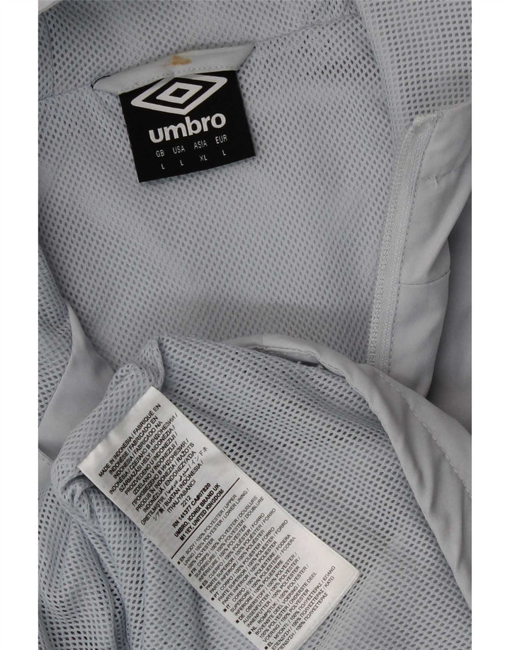 Мужская дождевик с капюшоном и рисунком Umbro UK 40, большой серый полиэстер