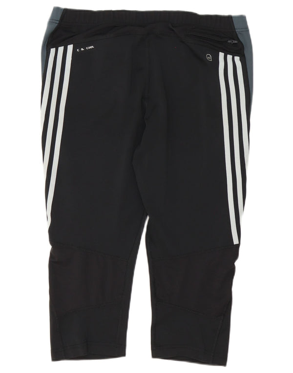 Женские леггинсы-капри Adidas Supernova UK 18 XL, черные, спортивные с цветными блоками