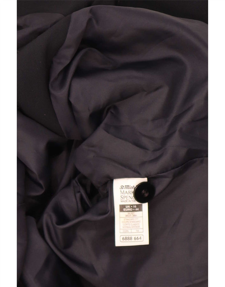 Женский пиджак Marks & Spencer St. Michael на 4 пуговицах, Великобритания 16, большой черный