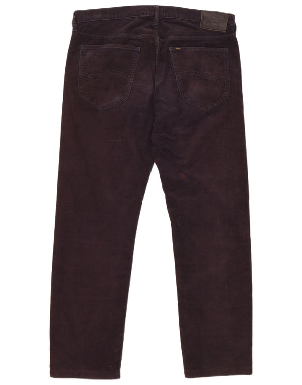 Lee Mens Daren Zip Fly Прямые вельветовые брюки W34 L29 Темно-синий хлопок