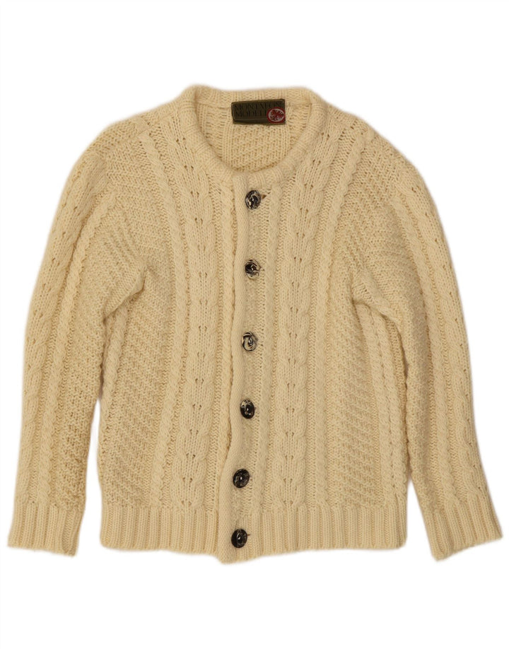 MONTAFON Womens Crop Cardigan Sweater EU 48 2XL Beige