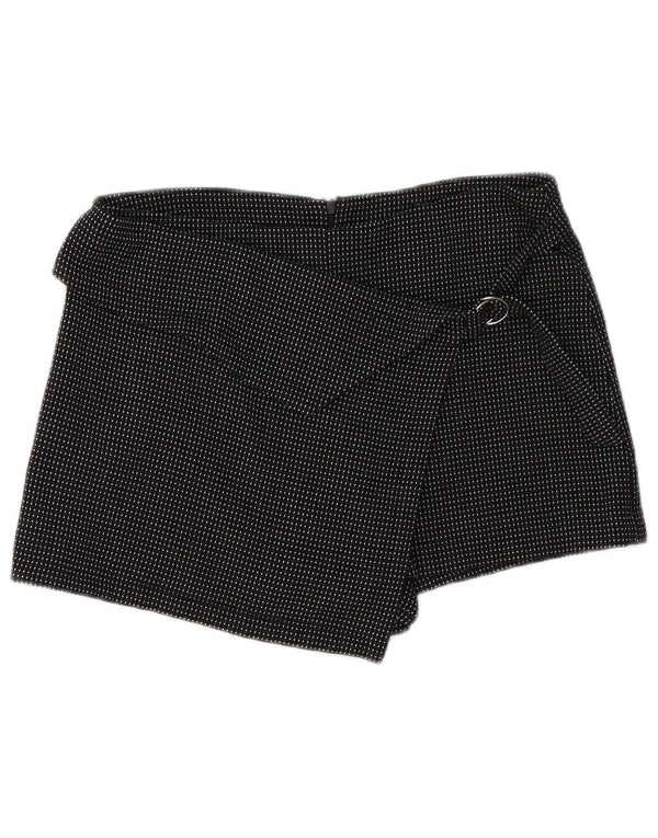 Женская мини-юбка с запахом Zara Medium W30, черная с геометрическим рисунком