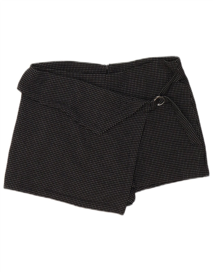 Женская мини-юбка с запахом Zara Medium W30, черная с геометрическим рисунком