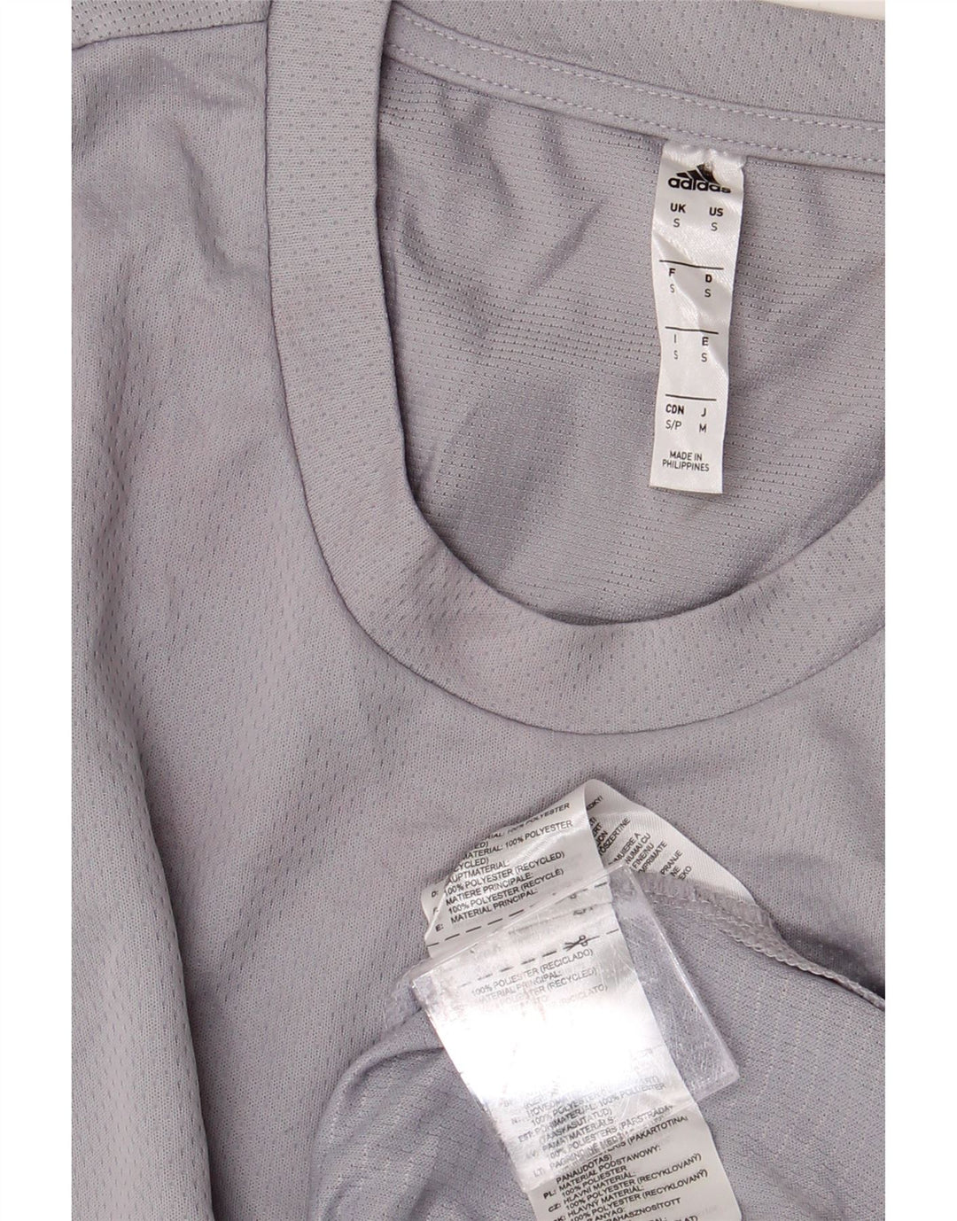 Мужская футболка ADIDAS, маленький серый полиэстер
