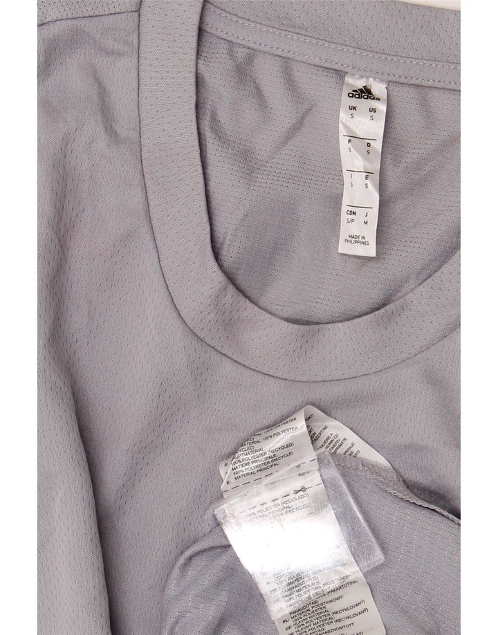 Мужская футболка ADIDAS, маленький серый полиэстер