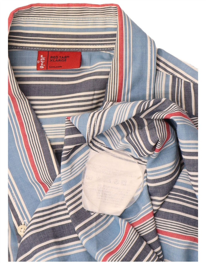 Мужская рубашка LEVI'S XL из хлопка в синюю полоску