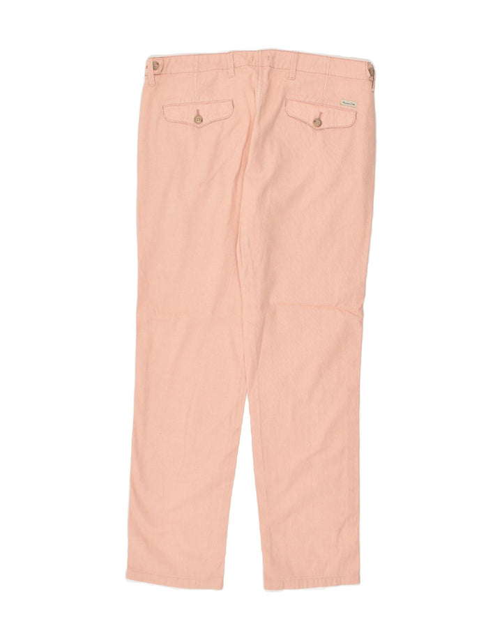 MASSIMO DUTTI Womens Straight Chino Trousers W31 L29 Pink Cotton | Vintage Massimo Dutti | Thrift | Second-Hand Massimo Dutti | Used Clothing | Messina Hembry 