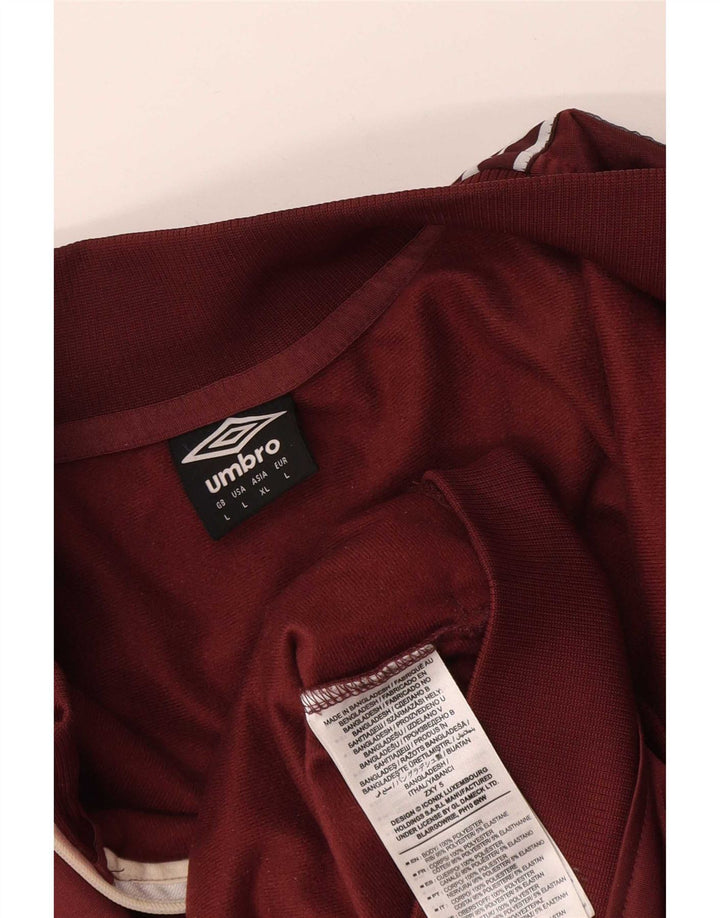 Женский спортивный костюм с рисунком Umbro, верхняя куртка UK 16, большой бордовый полиэстер