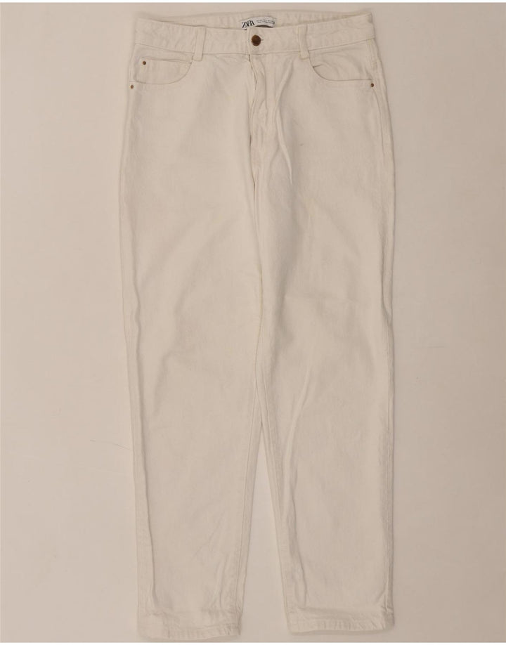 ZARA Womens Straight Jeans EU 40 Medium W30 L29 White Cotton Vintage Zara and Second-Hand Zara from Messina Hembry 