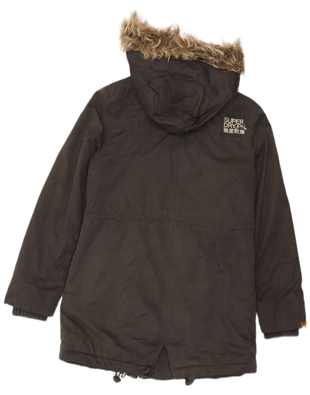 SUPERDRY Женская парка The Windparka Graphic UK 14, средний серый цвет