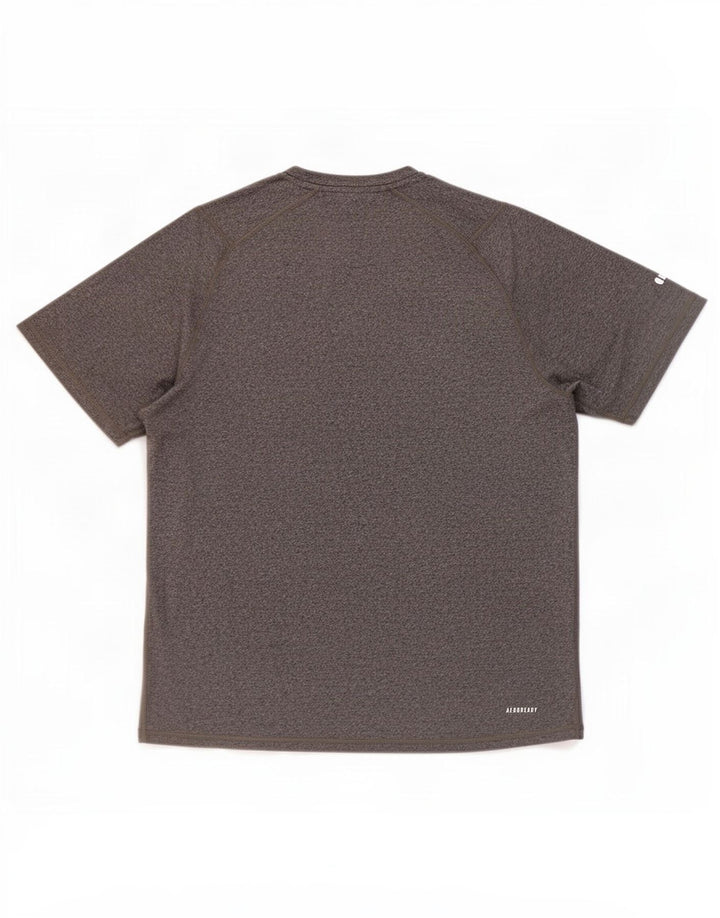 Adidas Мужская футболка Aeroready Top XL Серый полиэстер с крапинками