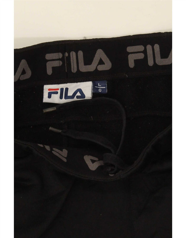 Мужские спортивные брюки Fila, большие черные, полиэстер