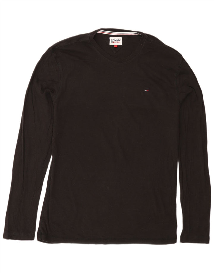 TOMMY HILFIGER Мужской топ с длинным рукавом 2XL, черный хлопок