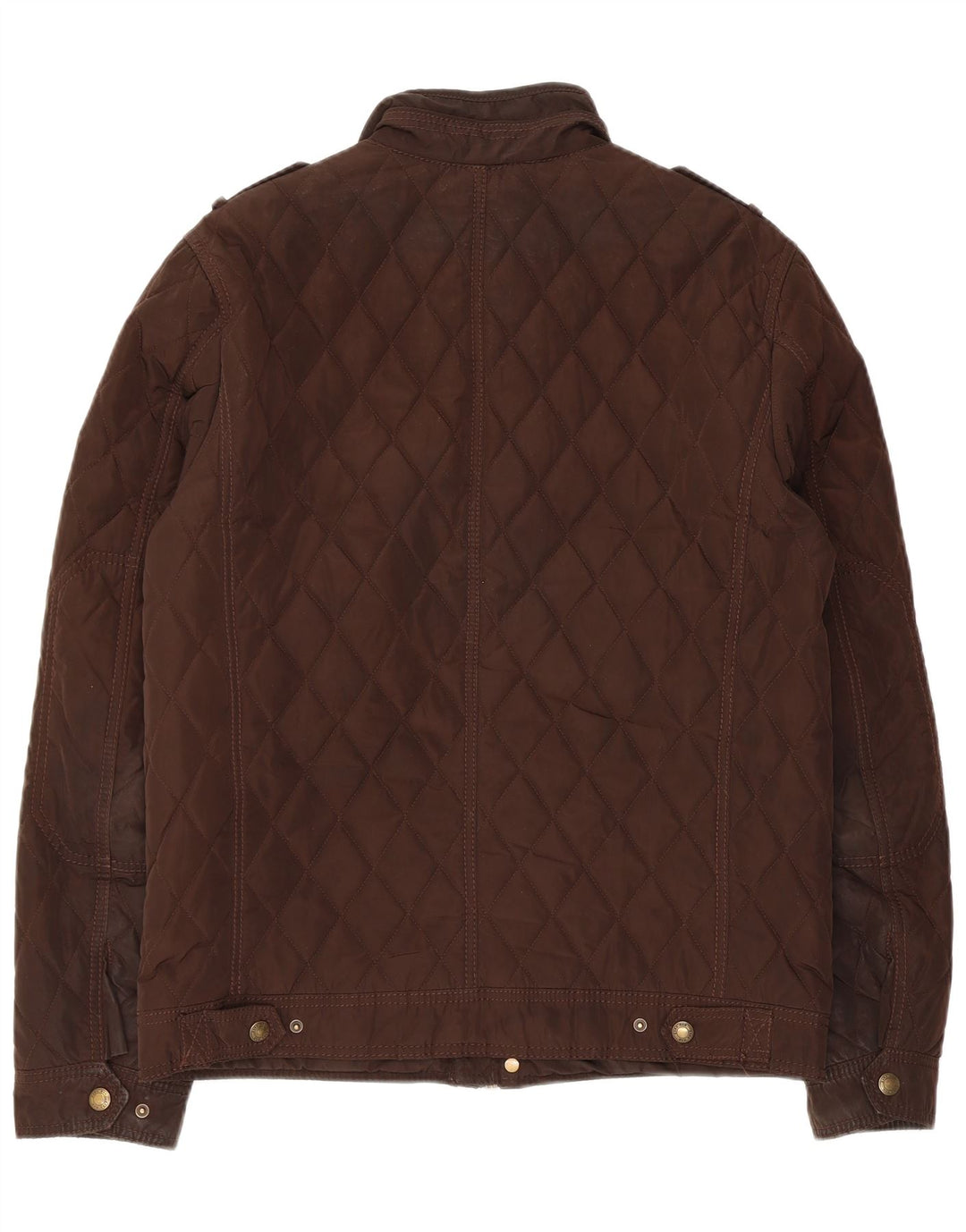 Мужская стеганая куртка в стиле милитари Zara UK 42 XL коричневая