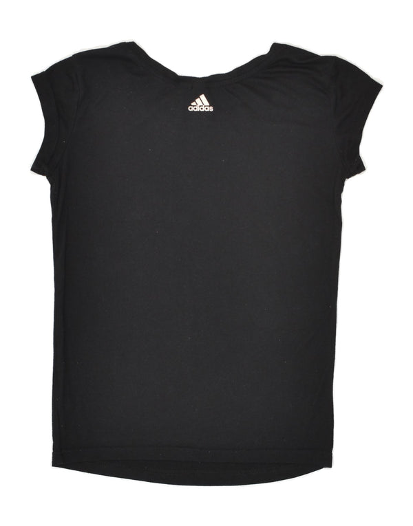 Женская футболка с рисунком ADIDAS Top UK 0-2 2XS, черный полиэстер
