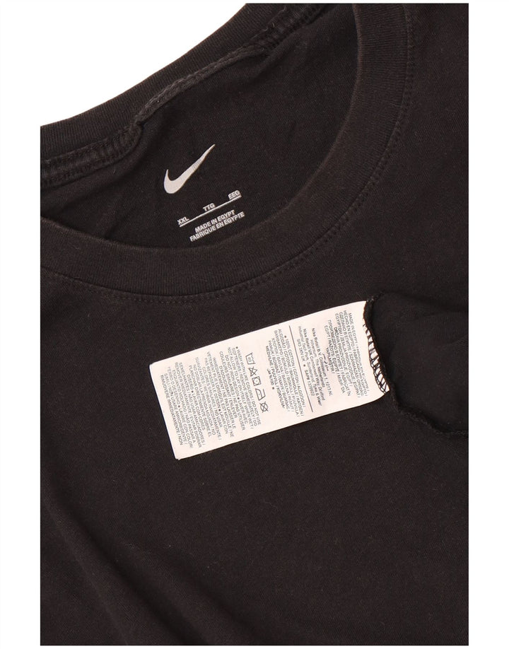 Мужская футболка NIKE 2XL, черный хлопок