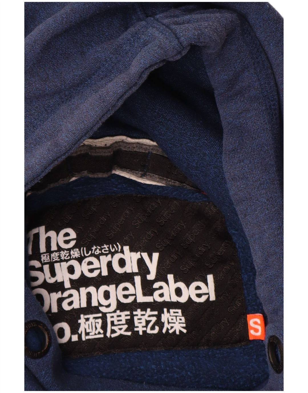 Мужской джемпер с капюшоном Superdry, маленький, темно-синий, хлопок