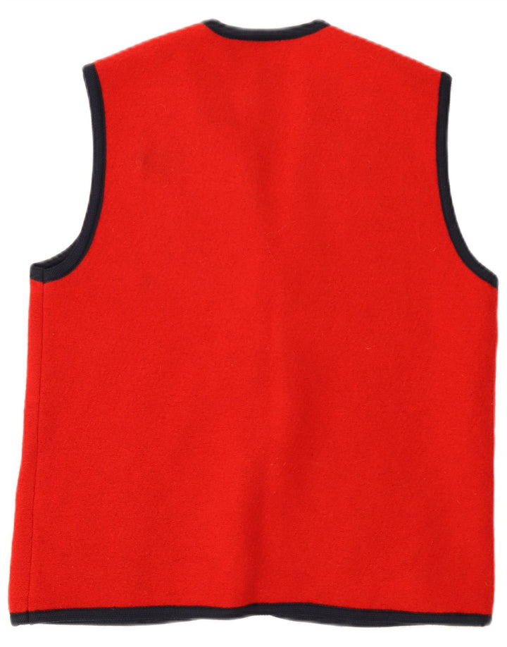 Женский кардиган без рукавов VINTAGE UK 14, средний красный