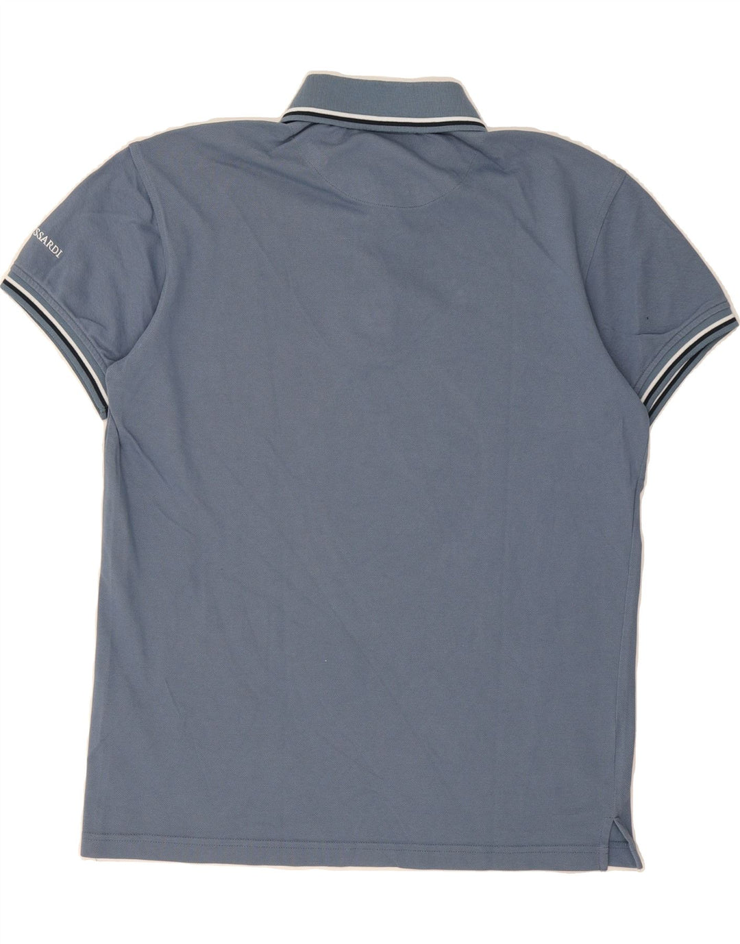 TRUSSARDI Mens Polo Shirt XL Blue Cotton Vintage Trussardi and Second-Hand Trussardi from Messina Hembry 