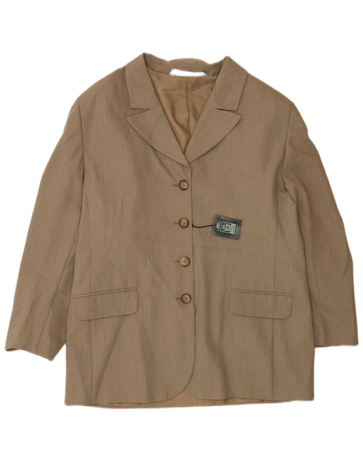 Женский пиджак Marks & Spencer St. Michael на 4 пуговицах, Великобритания 18 XL, коричневый