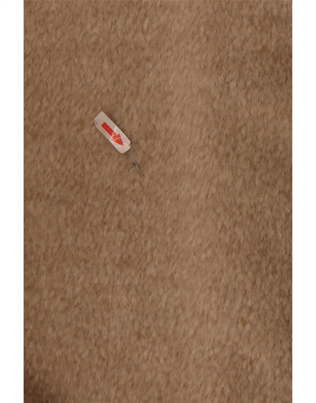 Винтажное женское пальто оверсайз UK 12, средний бежевый шерстяной цвет