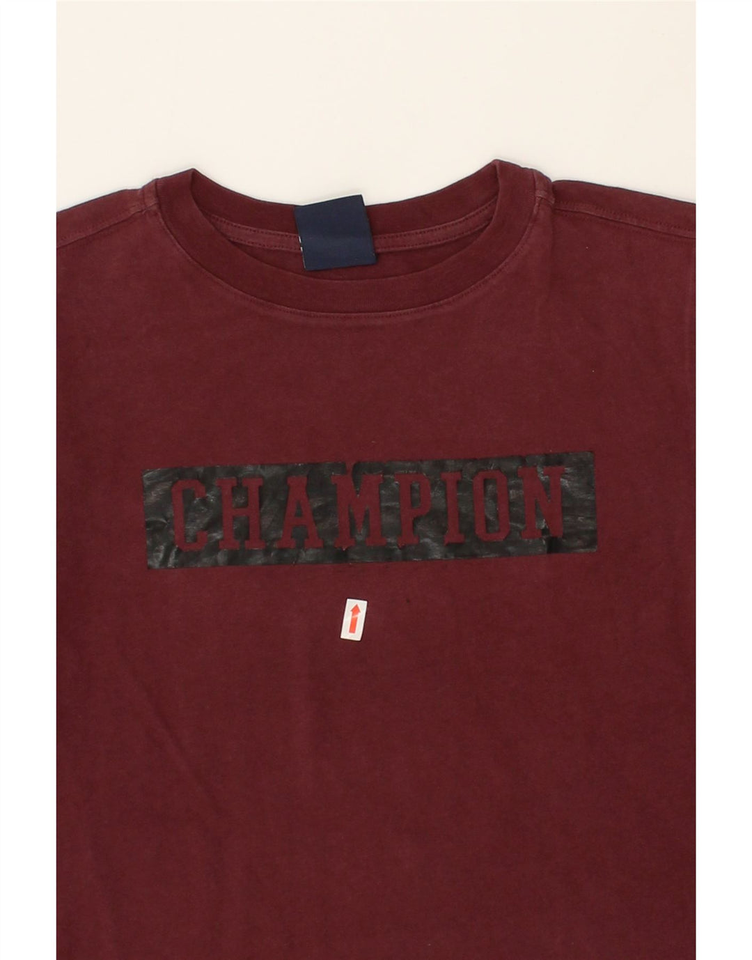 CHAMPION Boys Graphic T-Shirt Top 9-10 Years Medium  Maroon Cotton Vintage Champion and Second-Hand Champion from Messina Hembry 