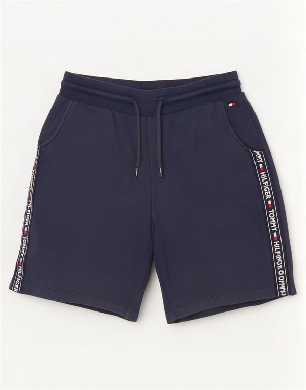 Женские спортивные шорты с рисунком Tommy Hilfiger UK 14, средний темно-синий, хлопок