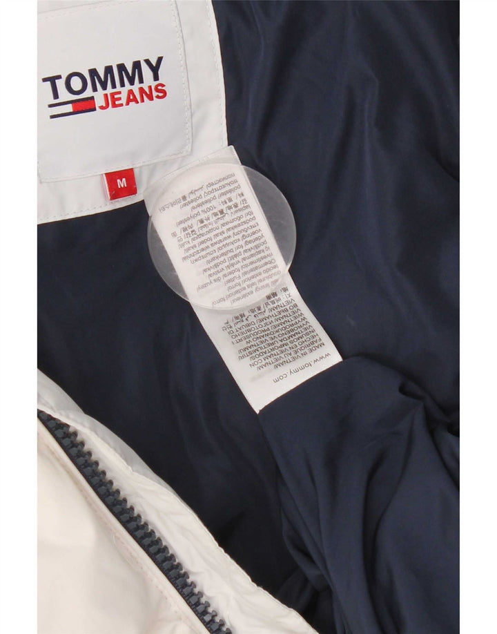 Мужская утепленная куртка с капюшоном Tommy Hilfiger UK 38, средний белый полиэстер