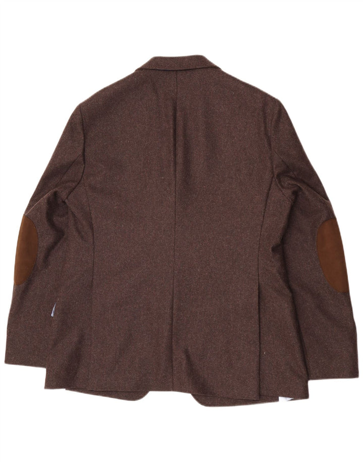 Мужской пиджак Sarar на 2 пуговицах UK 40, большой, коричневый, шерстяной