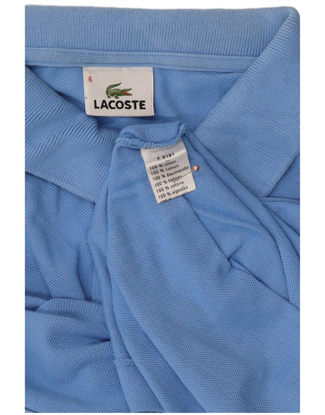 Мужская рубашка-поло LACOSTE, размер 6 XL, синяя, хлопок