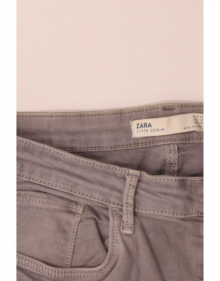 Женские узкие джинсы Zara EU 44 XL W34 L27 Серые